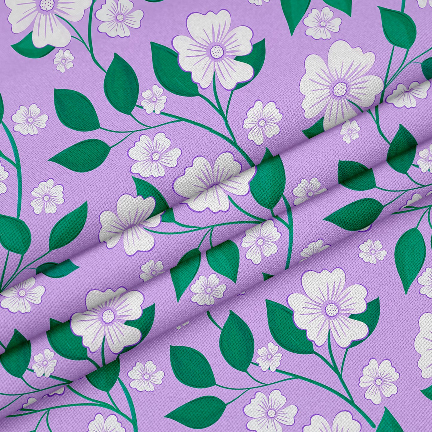 purple floral fabric