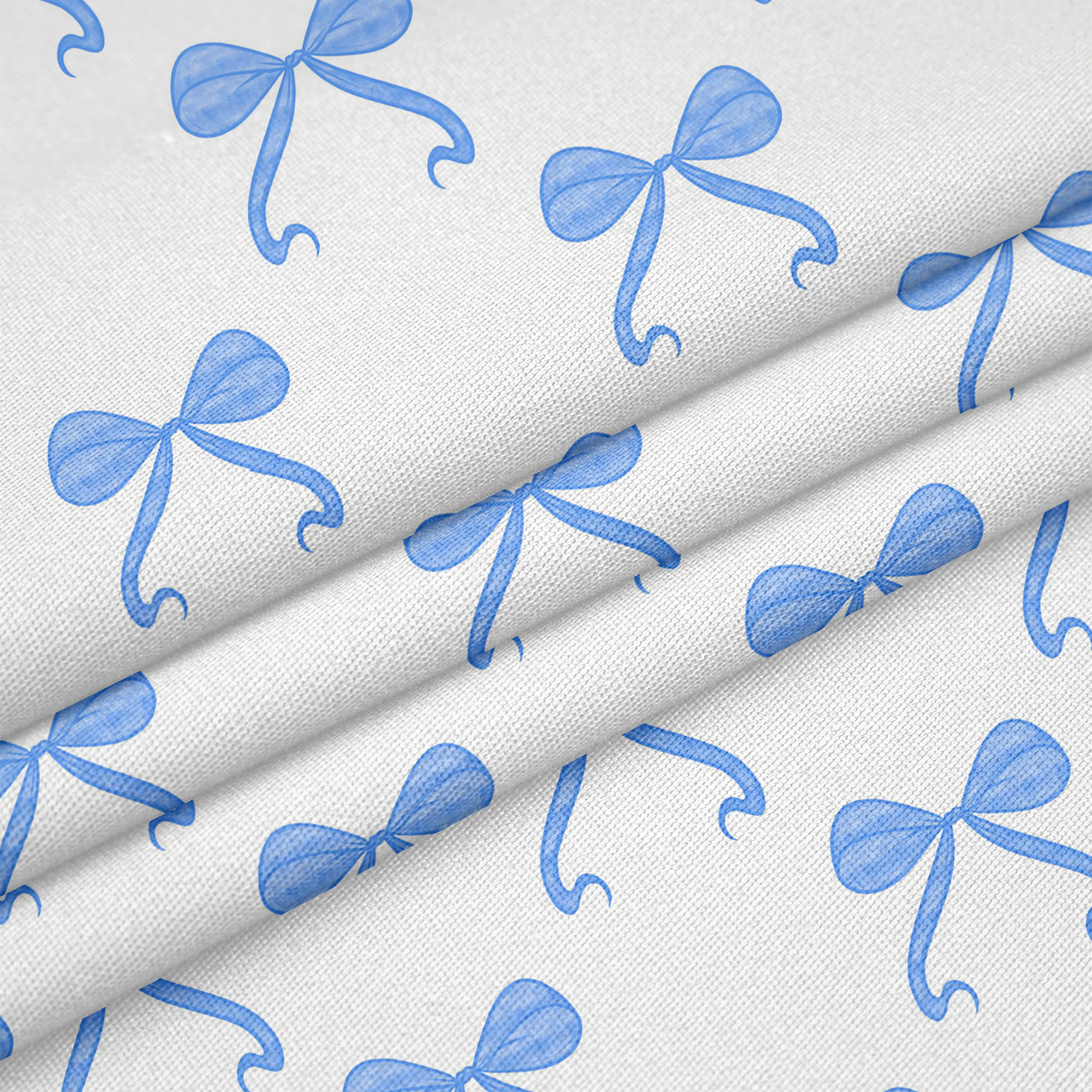 ‘A Bowtiful Day’ Fabric in Soft Blue | blue ribbons fabric by metre ...