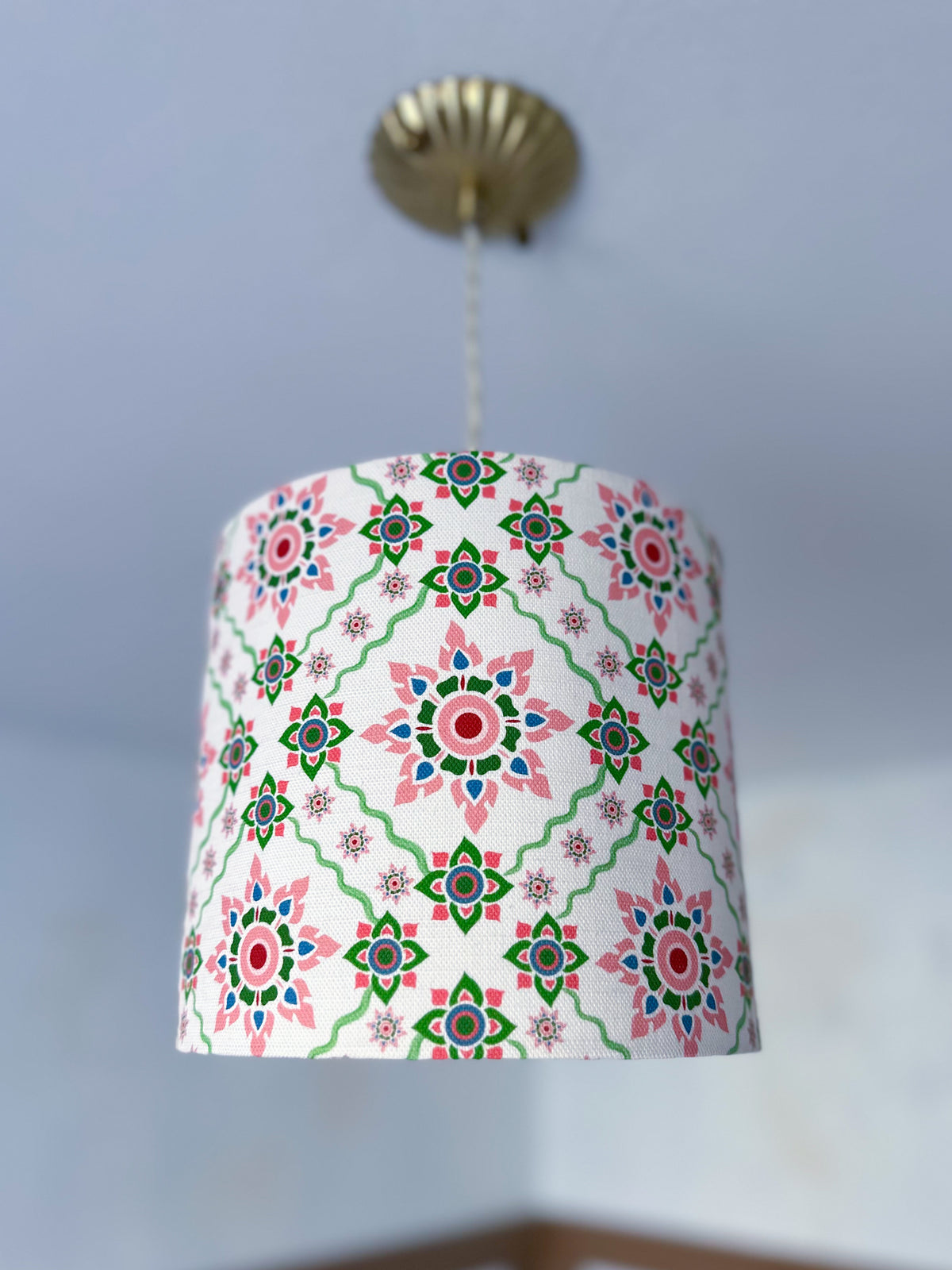 Chinoiserie style ceiling lampshade 