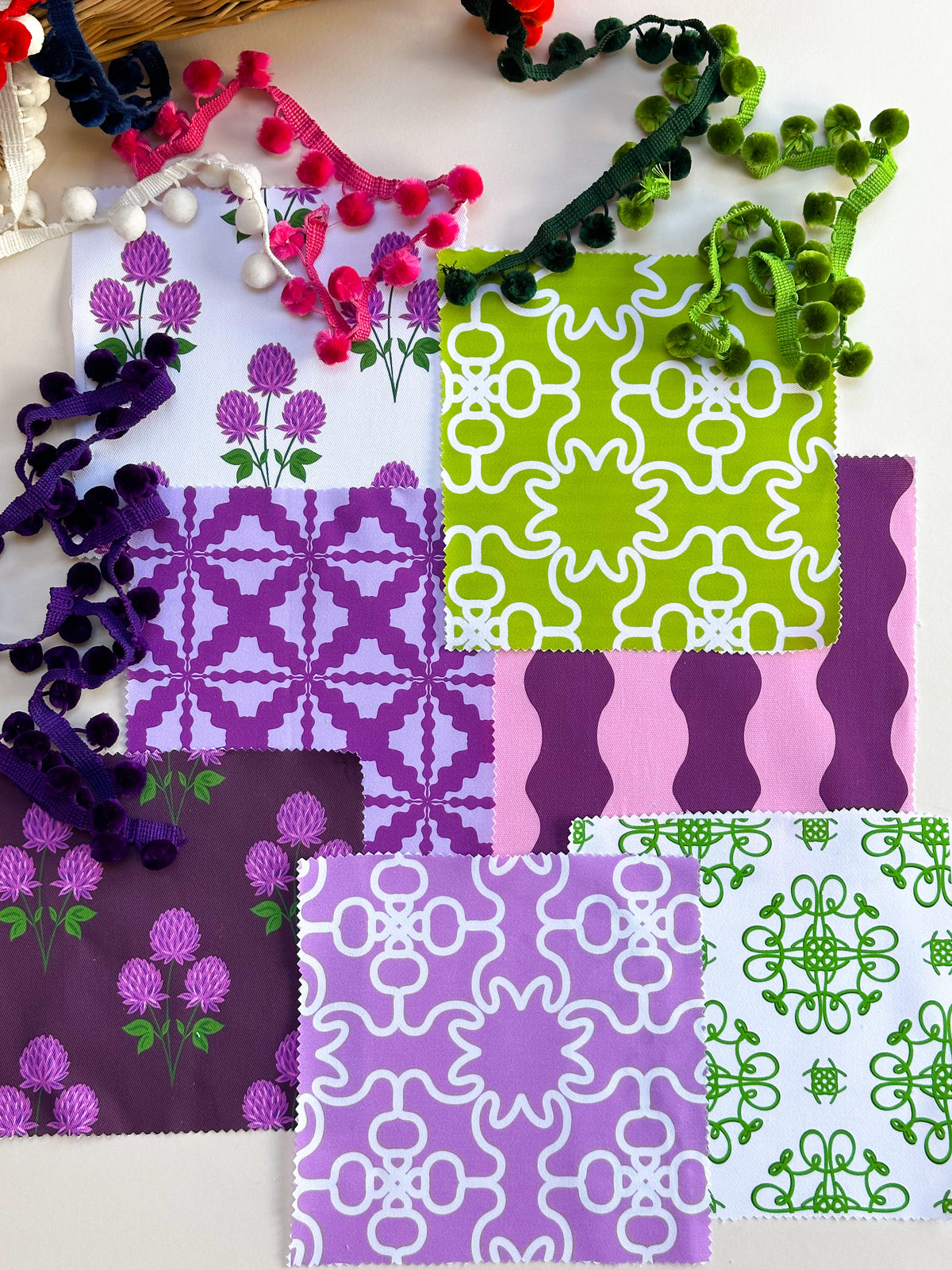 Reka Thornton colourful maximalist fabric collection for elegant designer interiors