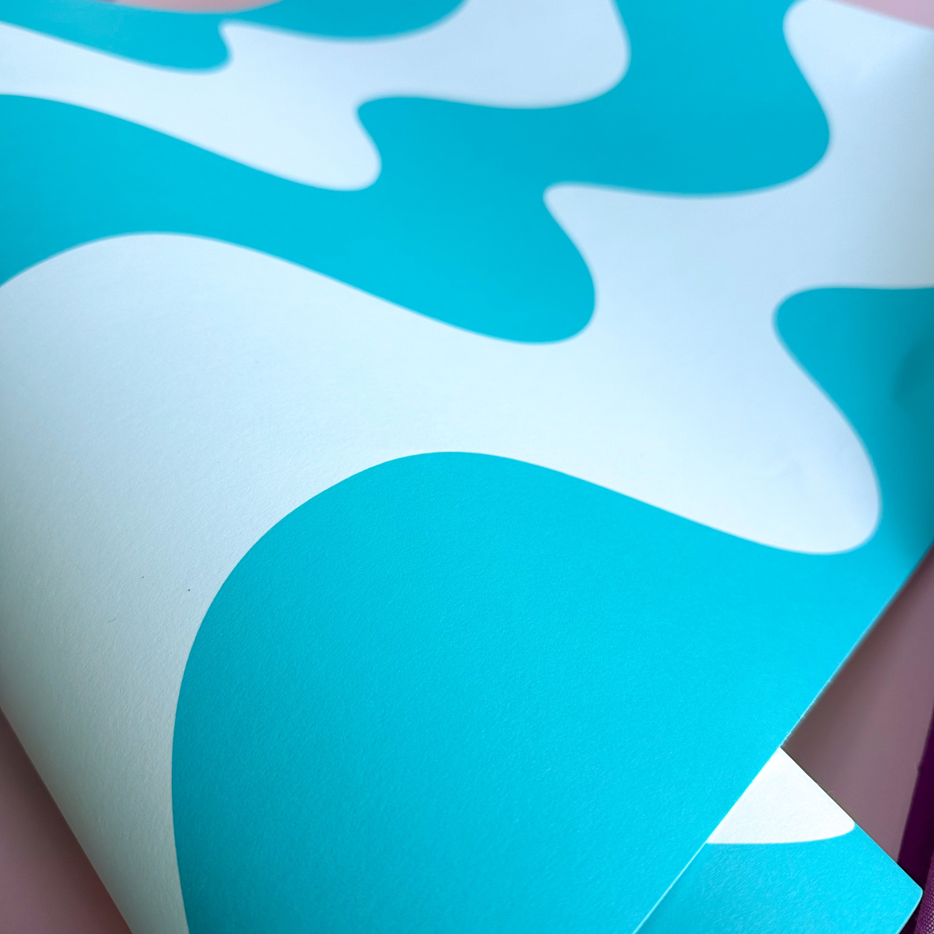 ‘On The Same Wavelength’ wavy wallpaper in turquoise colour | Wavy ...